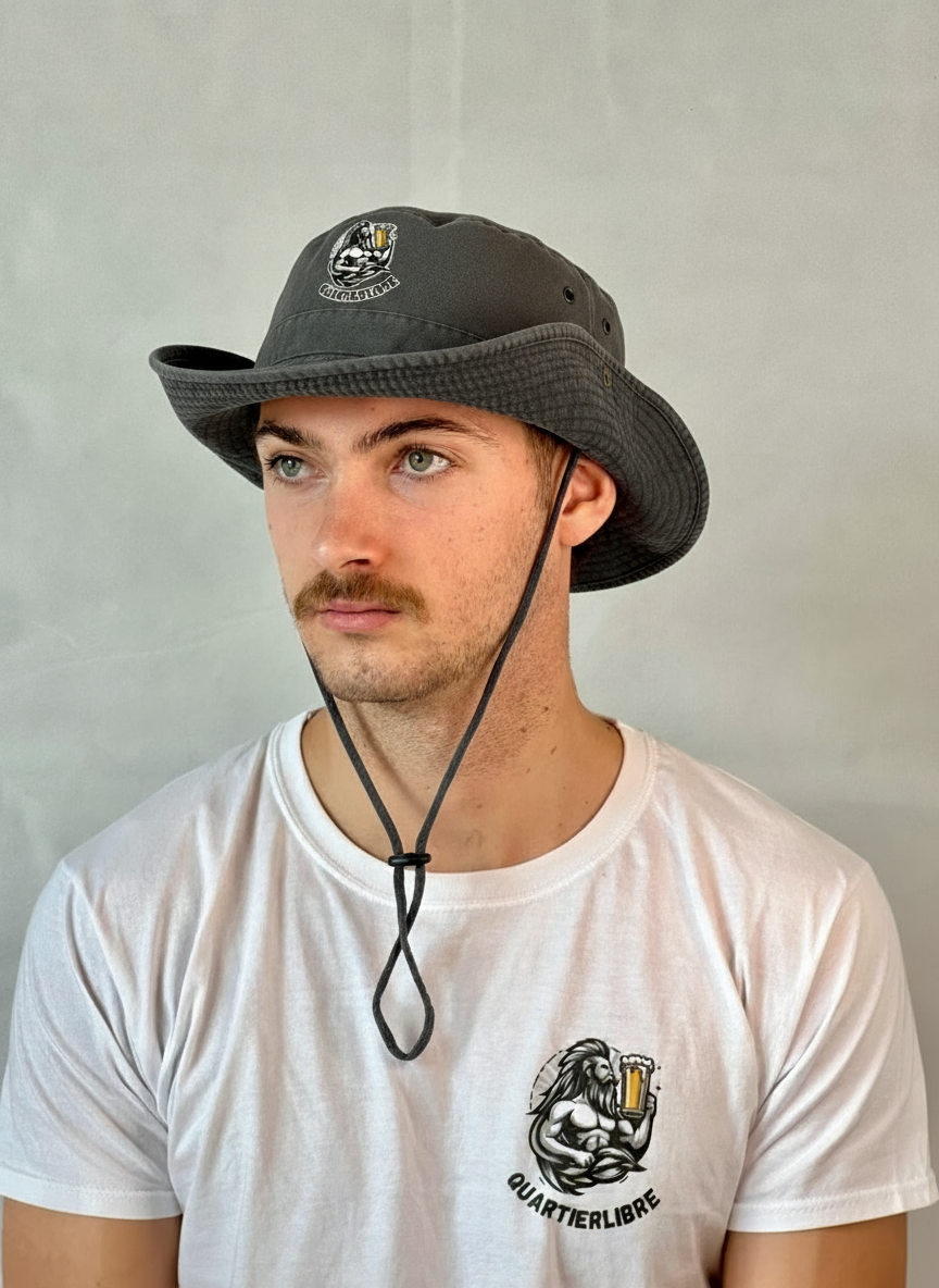 Chapeau J'arrête de boire porté - Style djeuns pour apéros et festivals d'été
