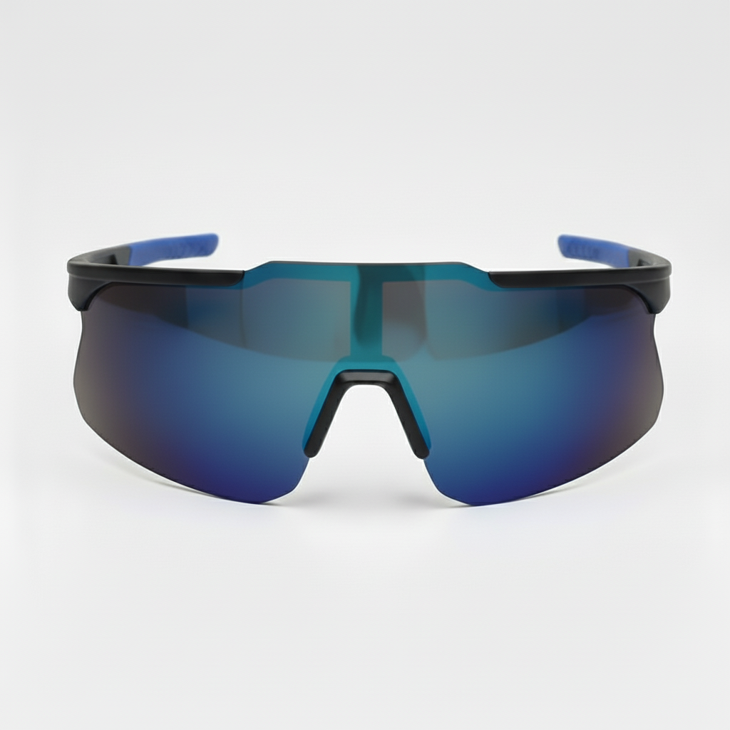 Lunettes de soleil bleues fun Je suis bleu pour soirées, festivals et sports outdoors 
