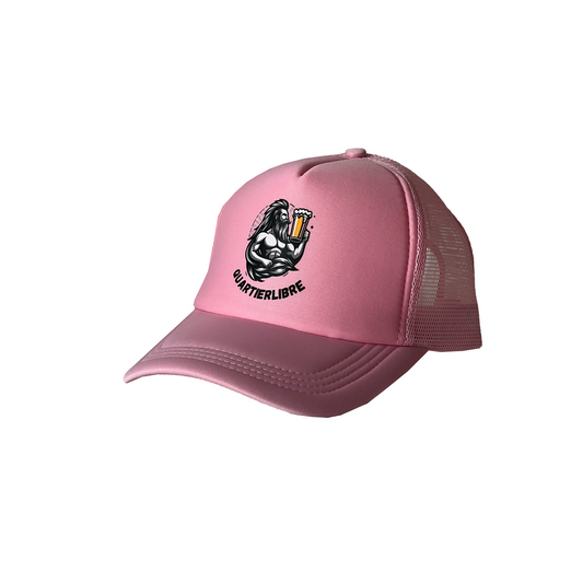 Casquette trucker Rose comme la fleur - Accessoire apéro original avec humour décalé
